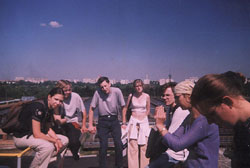 студенты МНЭПУ на крыше станции аэрации